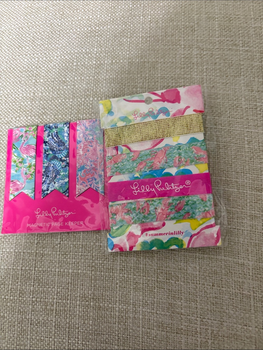 Lilly Pulitzer Kids Floral Magnetic Page Keepers - Pink, Blue, Green, Yellow